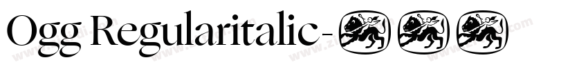 Ogg Regularitalic字体转换